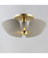 Poppy 18 inch Flush Mount Silver Gold / Satin Brass