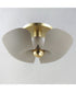 Poppy 18 inch Flush Mount Silver Gold / Satin Brass