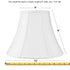 12"W x 9"H  SLIP UNO FITTER White Shantung Bell Lampshade