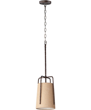 9"W Pitchfork 1-Light Small Pendant Oil Rubbed Bronze