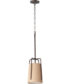 9"W Pitchfork 1-Light Small Pendant Oil Rubbed Bronze