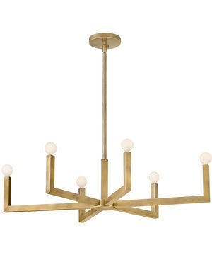 Ezra 6-Light Six Light Linear in Heritage Brass