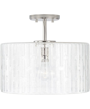 Emerson 1-Light Dual-Mount Semi-Flush/Pendant Mount In Polished Nickel