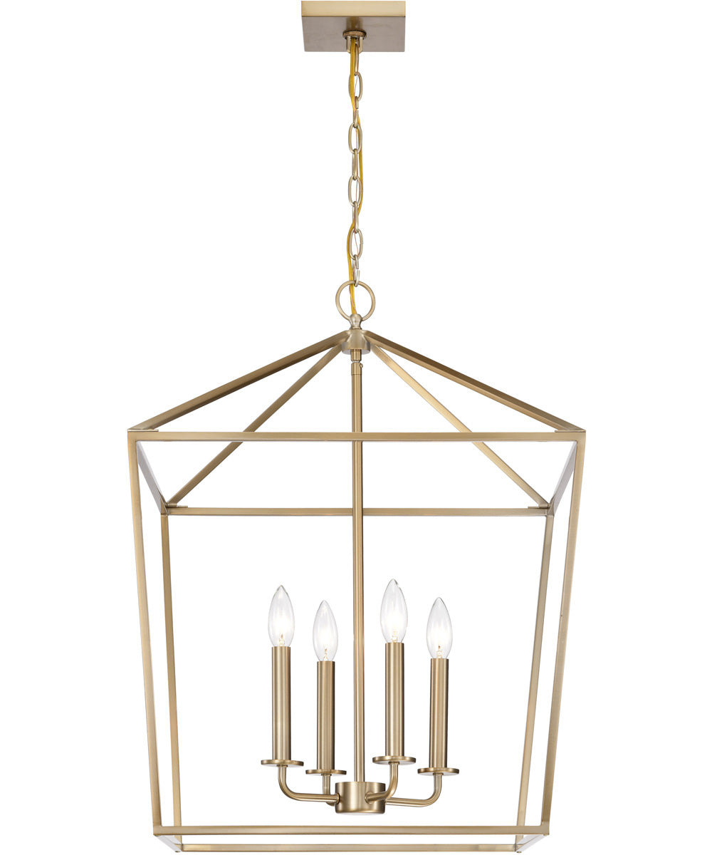 Emma 4-Light Pendant Burnished Brass