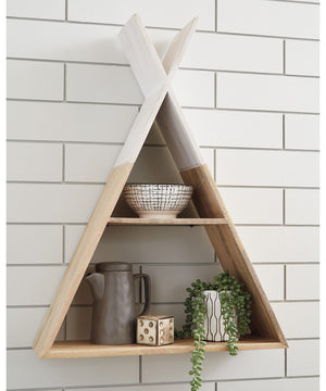 Cadel Wall Shelf White/Natural