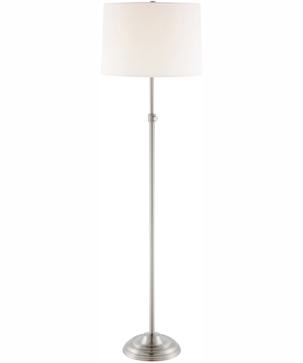 Sandoval 1-Light 3Pcs Floor & Table Lamp Set Brushed Nickel/White Shade