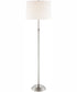 Sandoval 1-Light 3Pcs Floor & Table Lamp Set Brushed Nickel/White Shade