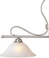 36"w Basix 2-Light Island Pendant Satin Nickel