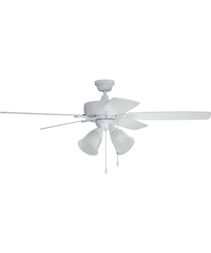 52" Twist N Click w/ 4 Light 4-Light LED Ceiling Fan (Blades Included) White