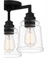 McIntire Medium 3-light Flush Mount Matte Black