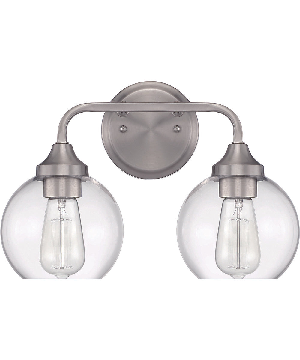 Glenda 2-Light Vanity Brushed Polished Nickel