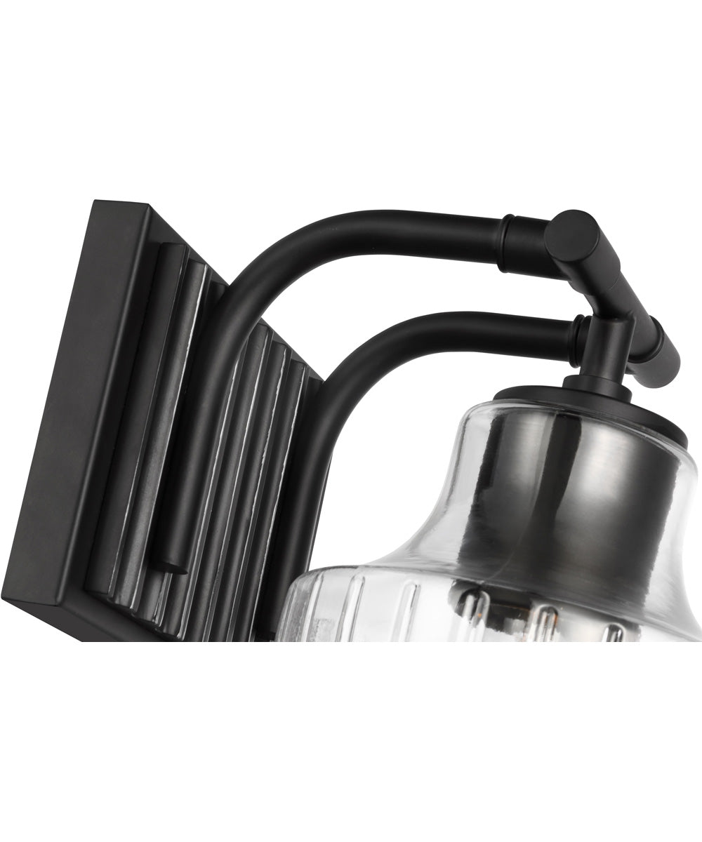 Destin 1-Light Vanity & Wall Black / Silver Accents