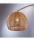 Morley 2-Light 2 Pack-Arch Lamp Brushed Nickel/Rattan Shade