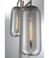 Hagen 2-Light 2-Light Floor Lamp G/Smoke Glass Shade