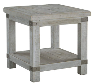 24"H Carynhurst Rectangular End Table White Wash Gray