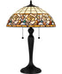 Tiffany Small 2-light Table Lamp Matte Black