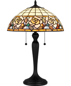 Tiffany Small 2-light Table Lamp Matte Black