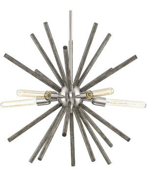 Thorpe 5-Light Mid-Century Modern Style Chandelier Light Brushed Nickel
