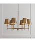 Whitney 6-Light Chandelier Aged Brass
