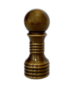 Antique Brass Ball Lamp Finial 1.75"h