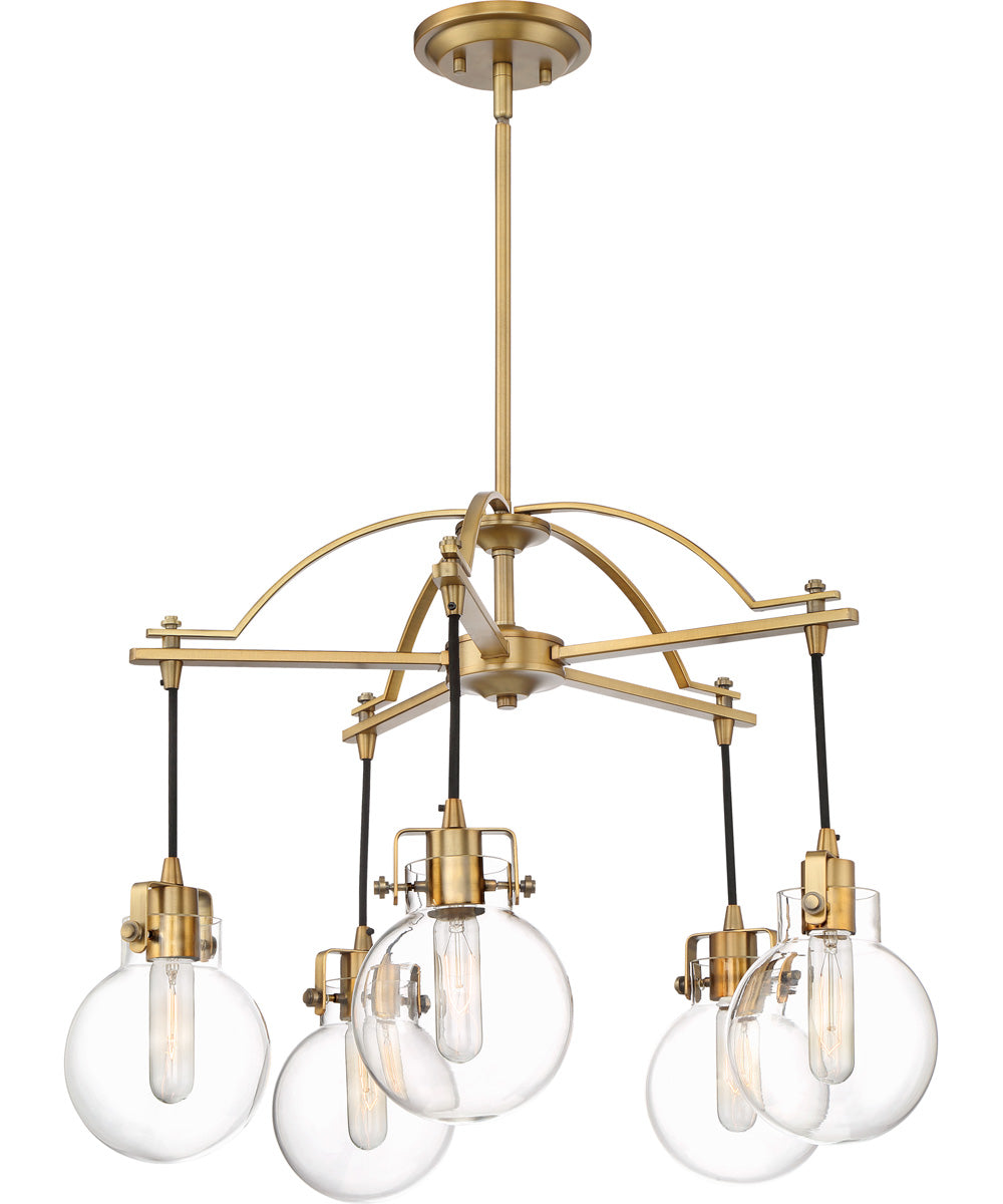 Sidwell 5-light Chandelier Weathered Brass