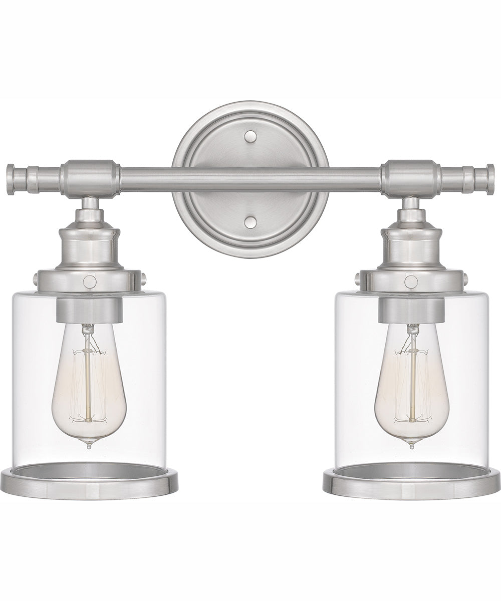 Dixie Medium 2-light Bath Light Brushed Nickel
