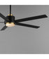 Daisy 60 inch 5-Blade Fan w LED Light Kit Black / Gold