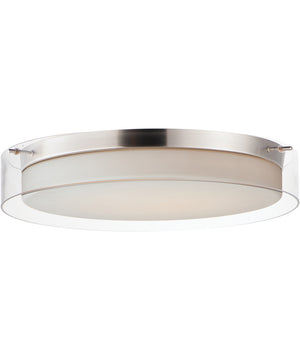 Duo 20'' Round Flush Mount Satin Nickel