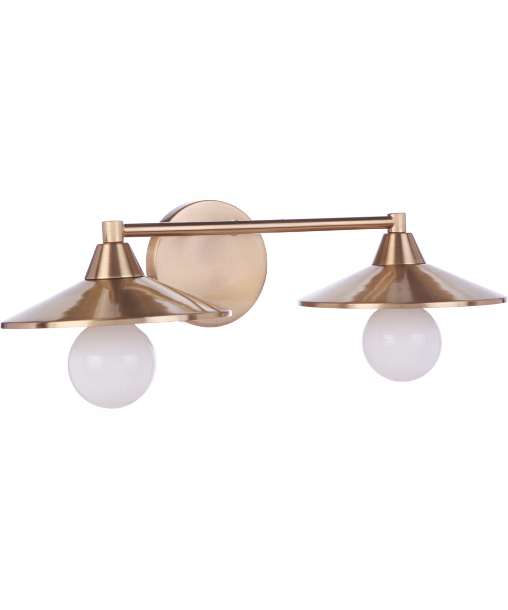 Isaac 2-Light Vanity Satin Brass