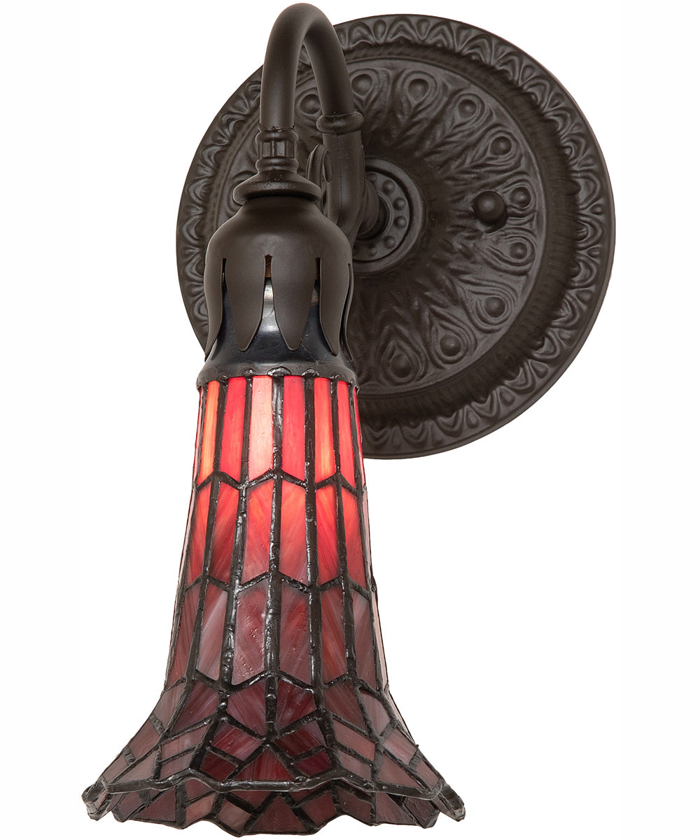 5.5" Wide Stained Glass Pond Lily Wall Sconce