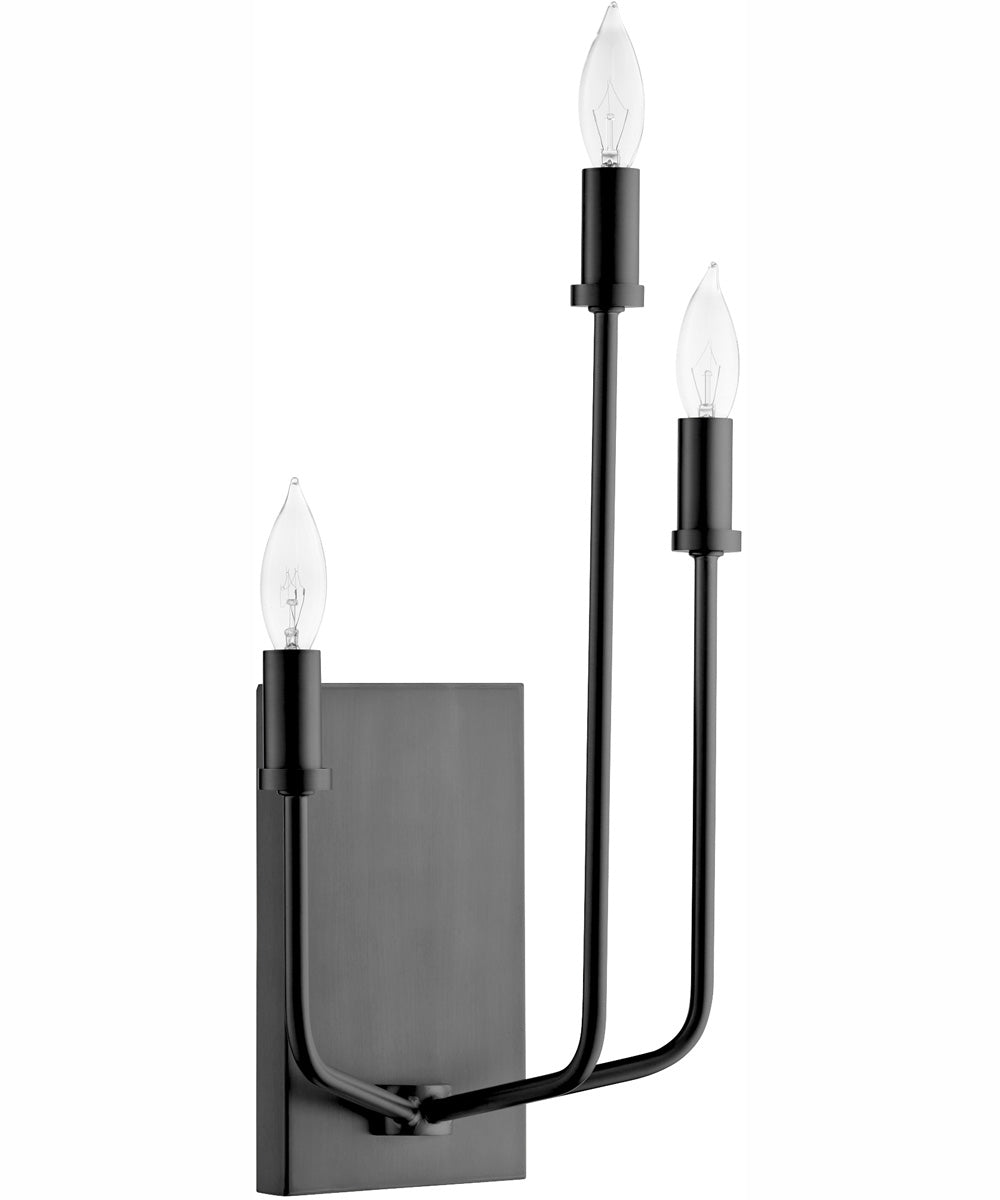 Harmony 3-light Wall Mount Light Fixture Matte Black