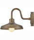 Forge 1-Light Small Wall Mount Lantern in Burnished Bronze