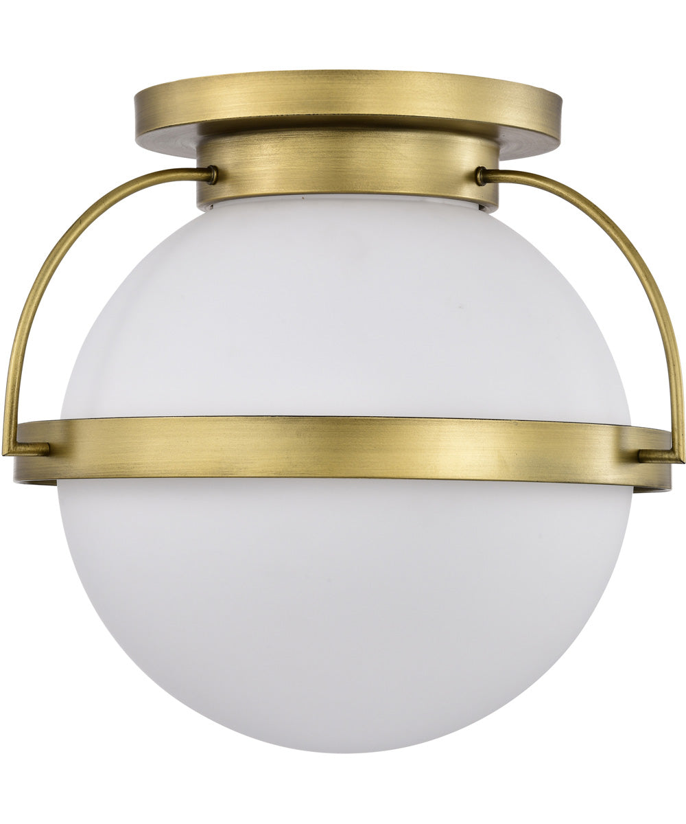 Lakeshore 1-Light Close-to-Ceiling Natural Brass
