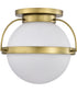 Lakeshore 1-Light Close-to-Ceiling Natural Brass