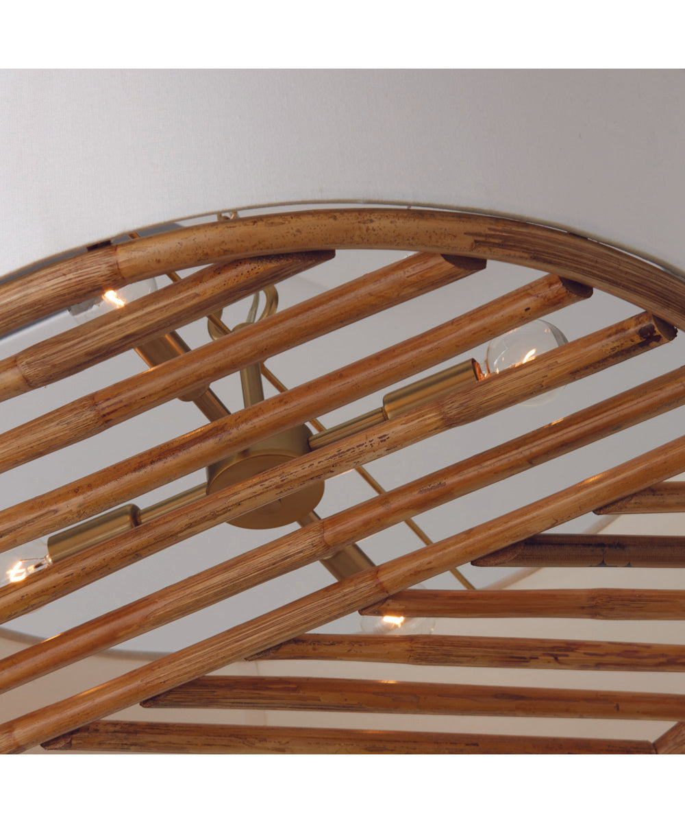 Soleil 4-Light Pendant Matte Brass