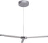 34"W Horizon 3-Light LED Chandelier Chrome