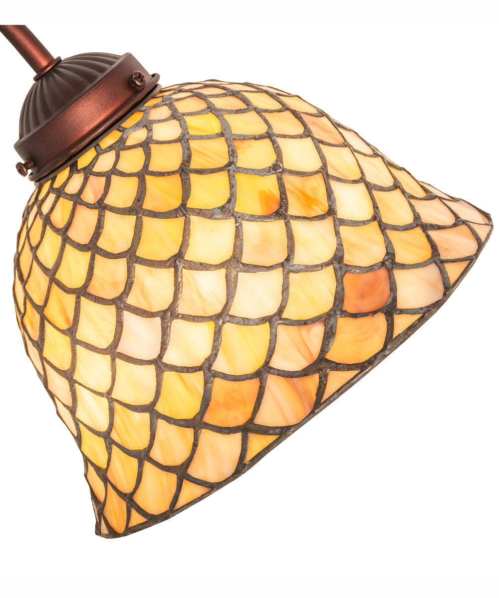 8" Wide Tiffany Fishscale Desk Lamp