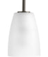 Leap 1-Light Etched Glass Modern Pendant Light Antique Bronze
