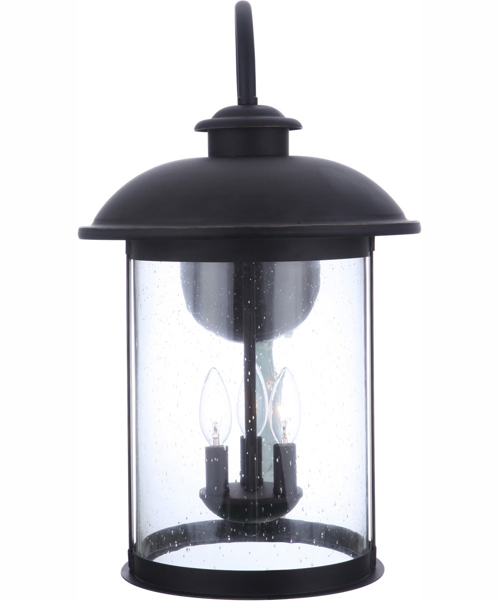 O'Fallon 3-Light Outdoor Wall Lantern Dark Bronze Gilded