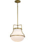 Valdora 1-Light Pendant Natural Brass