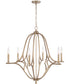 Claire 6-Light Chandelier Brushed Champagne
