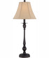 Charlotte 1-Light Buffet Lamp Burnished Bronze/Light Beige Fabric