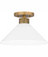 Quoizel Semi-Flush Mount Medium 1-light Semi Flush Mount Weathered Brass