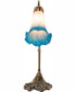 15" High Pink/Blue Tiffany Pond Lily Accent Lamp