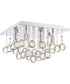 Bordeaux Small 4-light Flush Mount Polished Chrome