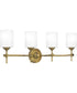 Aria Extra Large 4-light Bath Light Weathered Brass