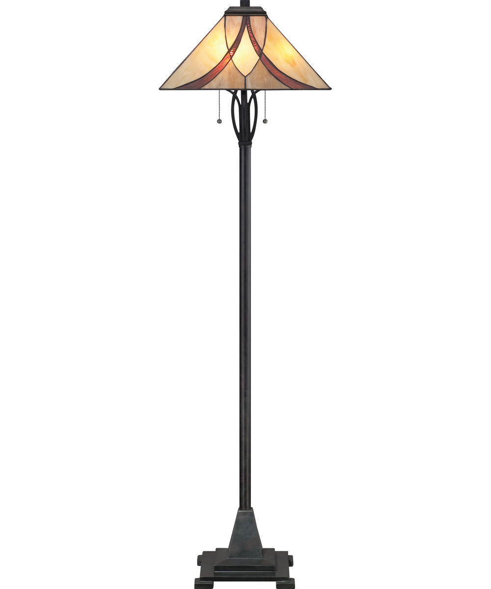 Asheville Medium 2-light Floor Lamp Valiant Bronze