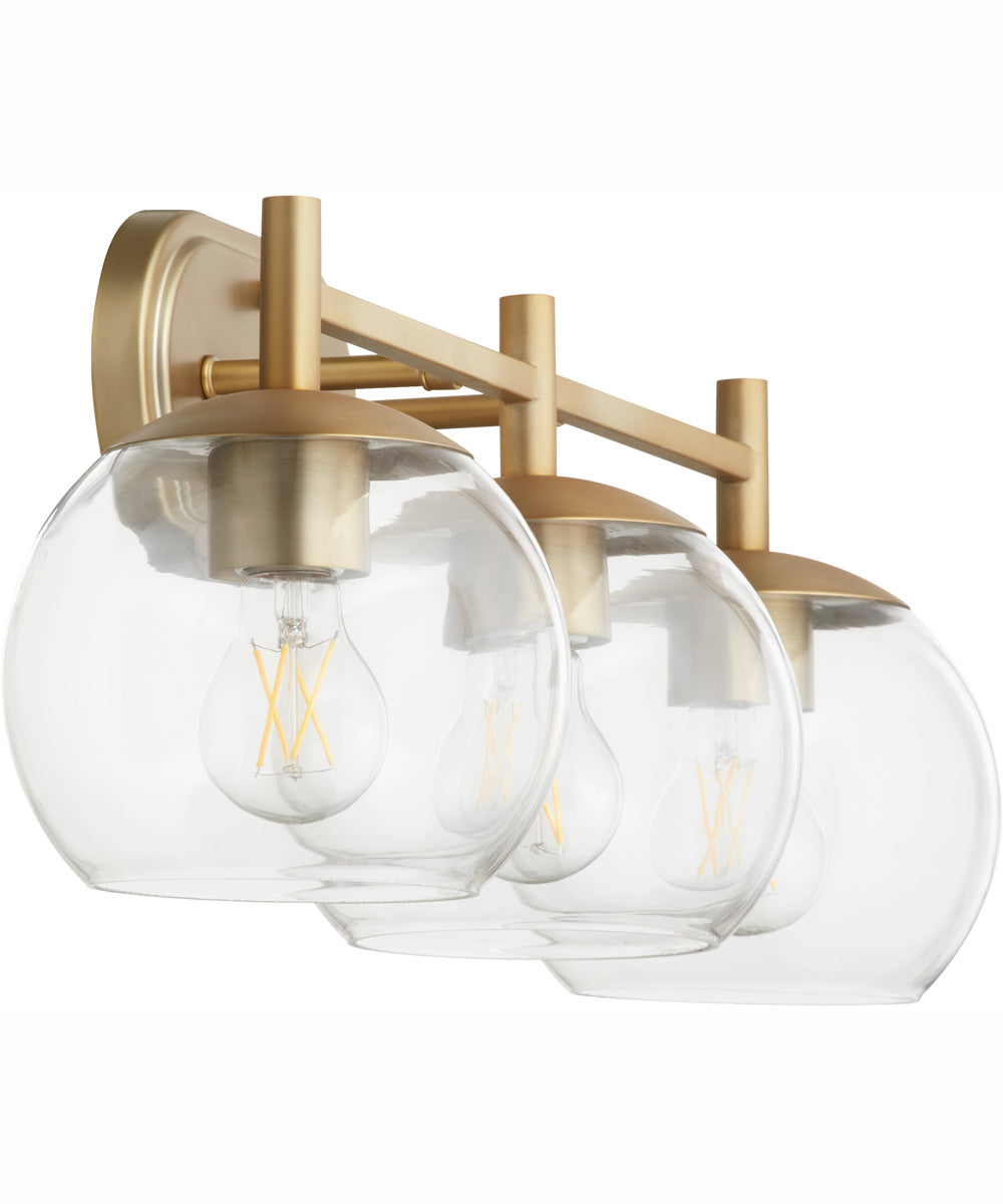 Lyon 3-light Bath Vanity Light Aged Brass