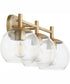 Lyon 3-light Bath Vanity Light Aged Brass