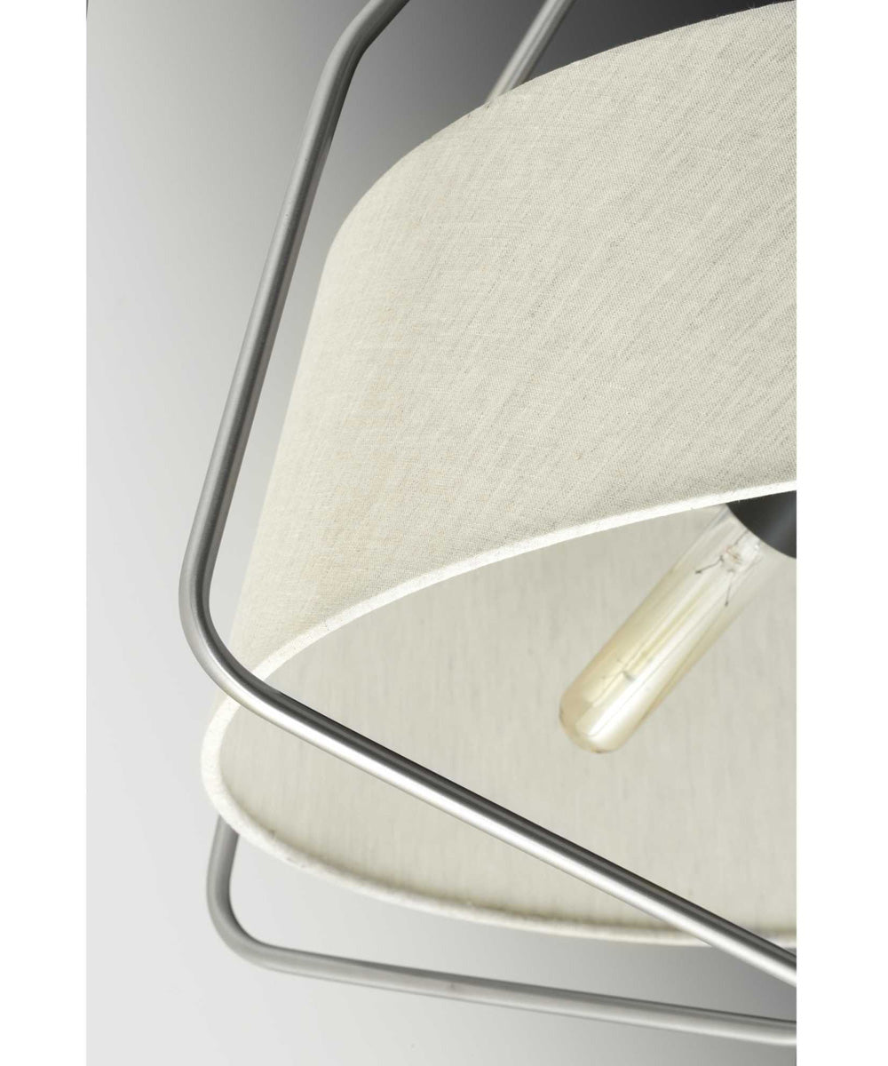 Hangar 3-Light Mid-Century Pendant Light Brushed Nickel